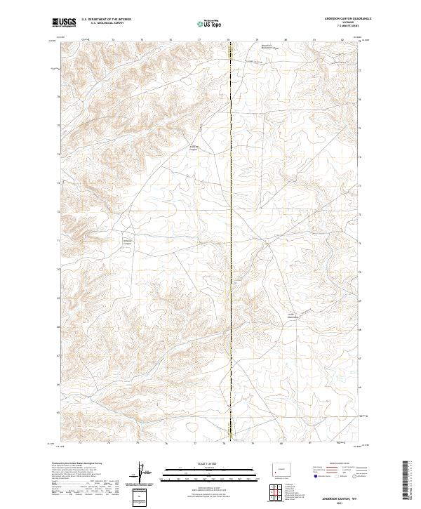 USGS US Topo 7.5-minute map for Anderson Canyon WY 2021