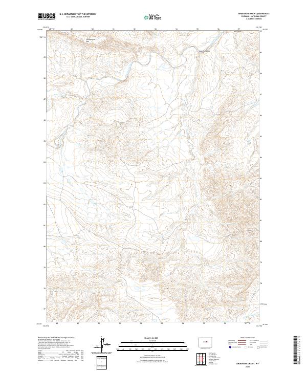 USGS US Topo 7.5-minute map for Anderson Draw WY 2021