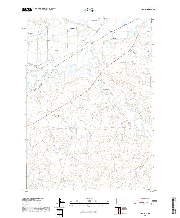 USGS US Topo 7.5-minute map for Arapahoe WY 2021