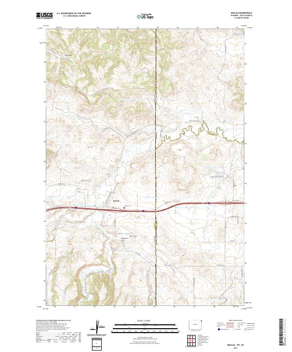 US Topo 7.5-minute map for Beulah WYSD