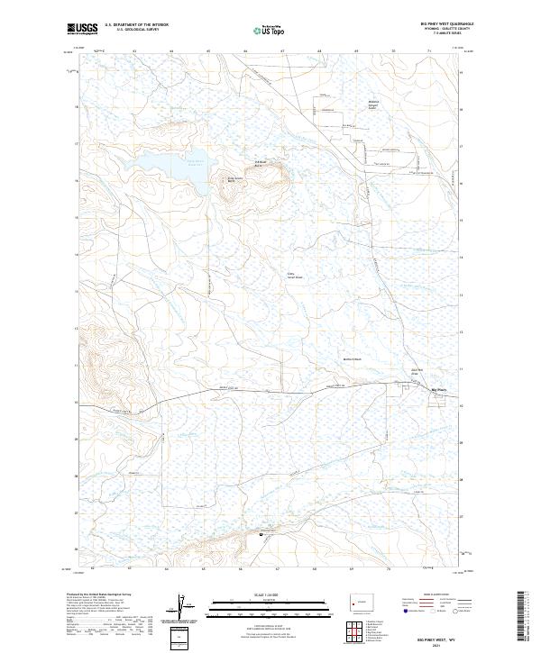 USGS US Topo 7.5-minute map for Big Piney West WY 2021