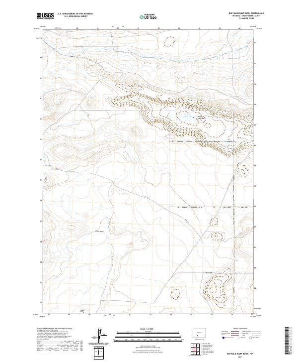 USGS US Topo 7.5-minute map for Buffalo Hump Basin WY 2021