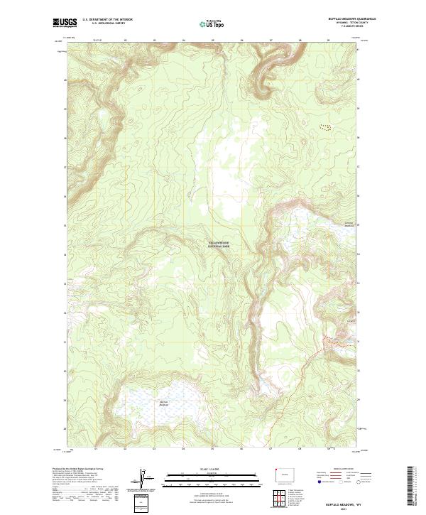 USGS US Topo 7.5-minute map for Buffalo Meadows WY 2021