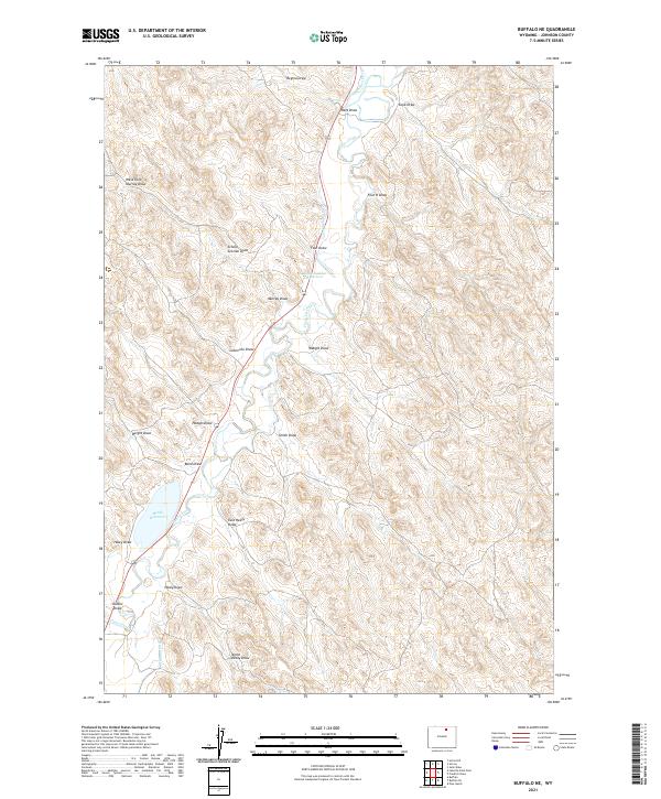 USGS US Topo 7.5-minute map for Buffalo NE WY 2021