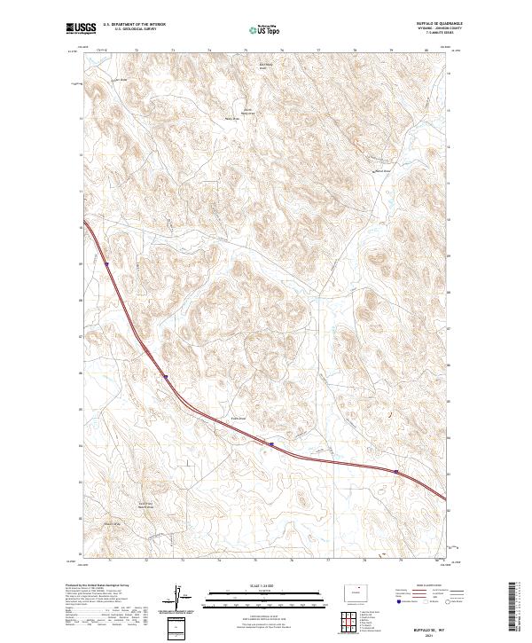 US Topo 7.5-minute map for Buffalo SE WY