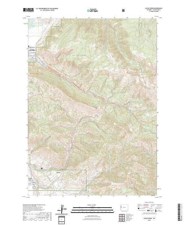 US Topo 7.5-minute map for Cache Creek WY