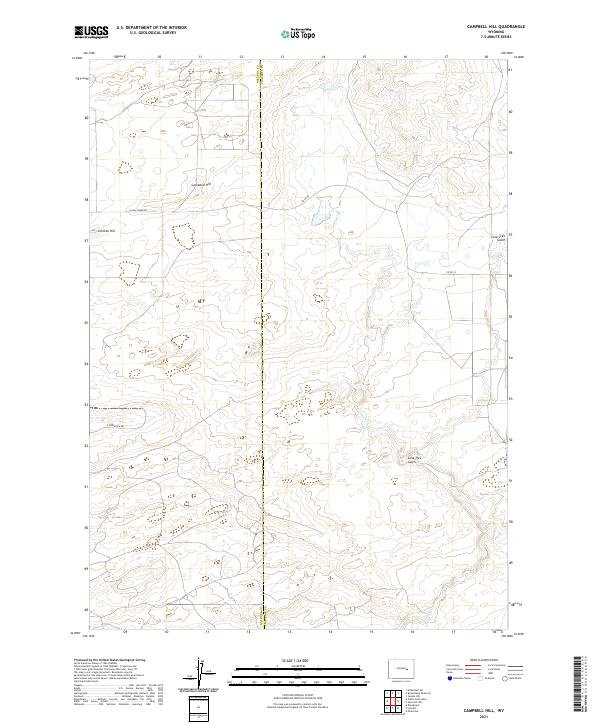 USGS US Topo 7.5-minute map for Campbell Hill WY 2021