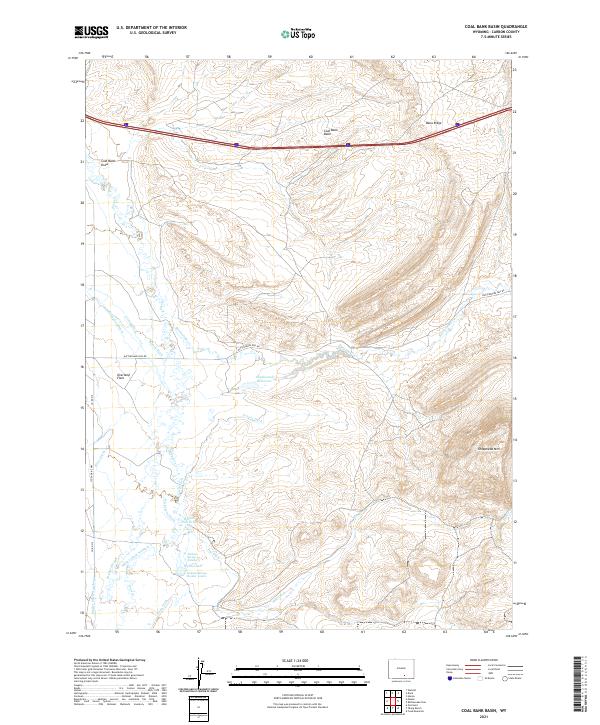 USGS US Topo 7.5-minute map for Coal Bank Basin WY 2021