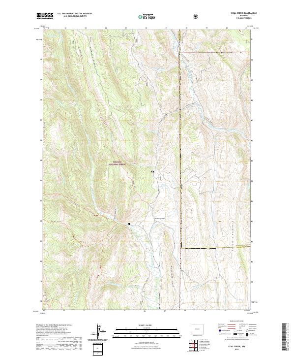 USGS US Topo 7.5-minute map for Coal Creek WY 2021