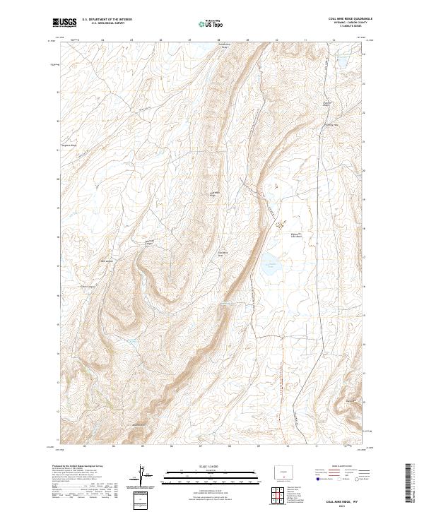 USGS US Topo 7.5-minute map for Coal Mine Ridge WY 2021