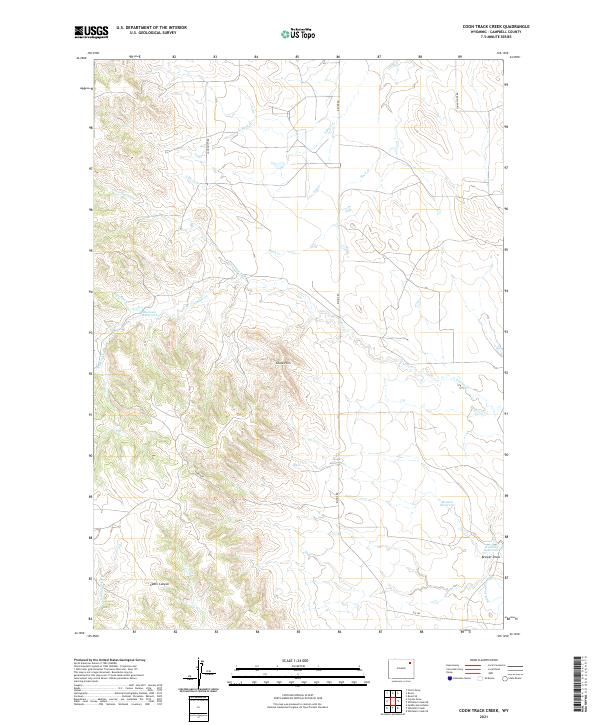 USGS US Topo 7.5-minute map for Coon Track Creek WY 2021