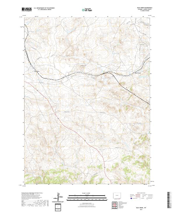 USGS US Topo 7.5-minute map for Dale Creek WY 2021