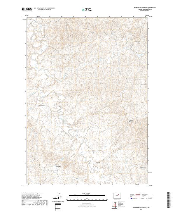 USGS US Topo 7.5-minute map for Dead Woman Crossing WY 2021