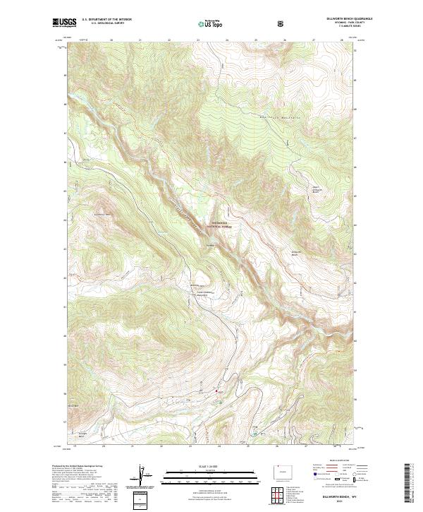 USGS US Topo 7.5-minute map for Dillworth Bench WY 2021