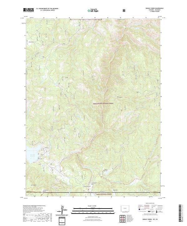 USGS US Topo 7.5-minute map for Dudley Creek WYCO 2021