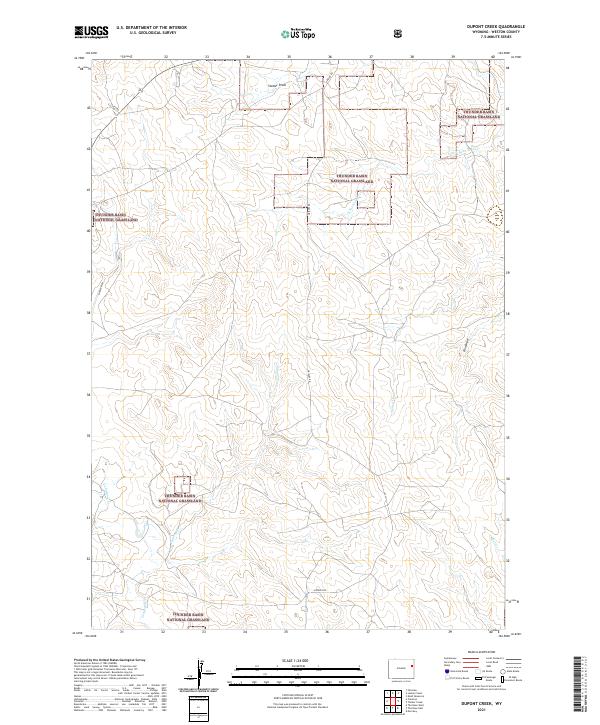 USGS US Topo 7.5-minute map for Dupont Creek WY 2021