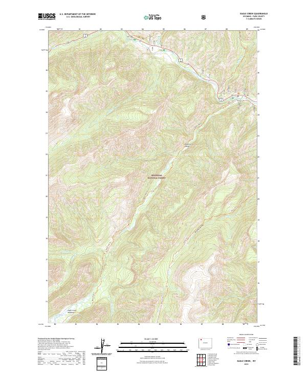 USGS US Topo 7.5-minute map for Eagle Creek WY 2021