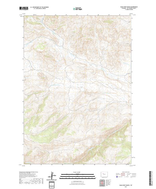 USGS US Topo 7.5-minute map for Eagle Nest Ranch WY 2021