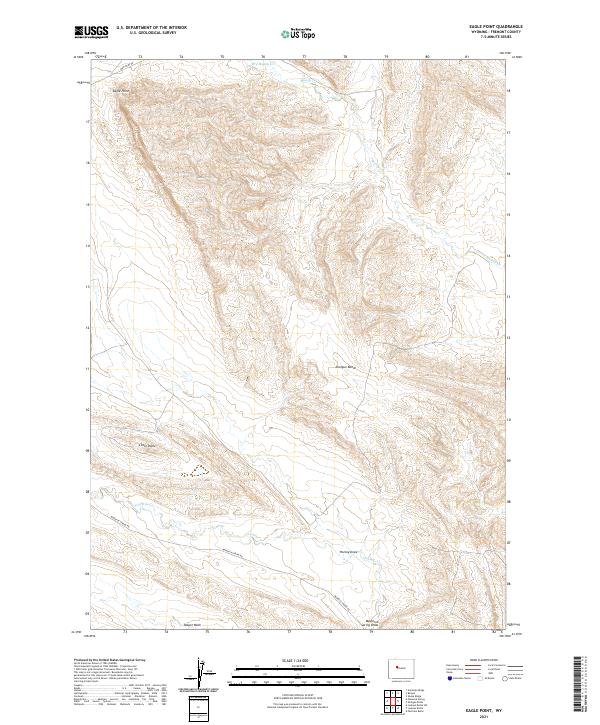 USGS US Topo 7.5-minute map for Eagle Point WY 2021