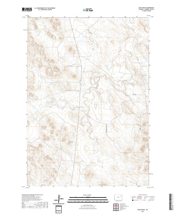 USGS US Topo 7.5-minute map for Eagle Rock WY 2021