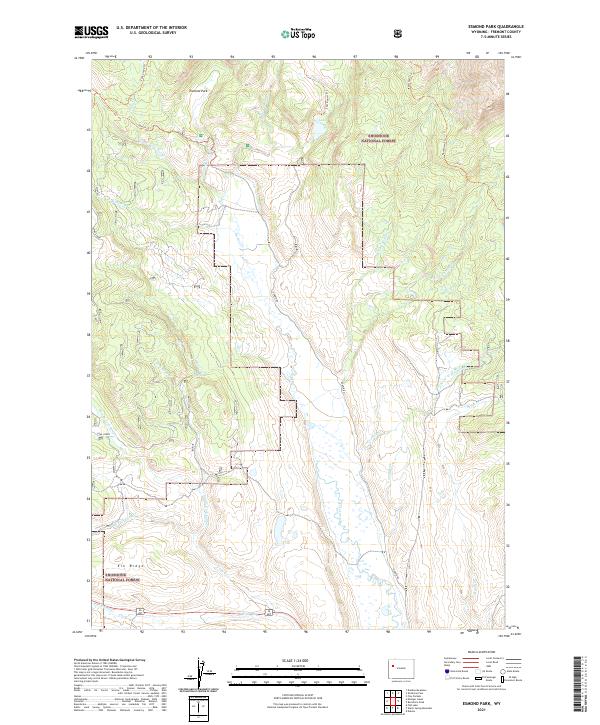 USGS US Topo 7.5-minute map for Esmond Park WY 2021