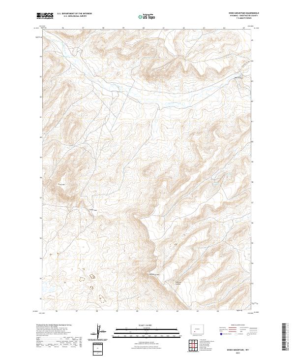 USGS US Topo 7.5-minute map for Essex Mountain WY 2021