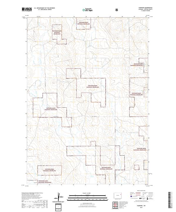 USGS US Topo 7.5-minute map for Fairview WY 2021