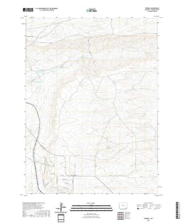 USGS US Topo 7.5-minute map for Federal WY 2021