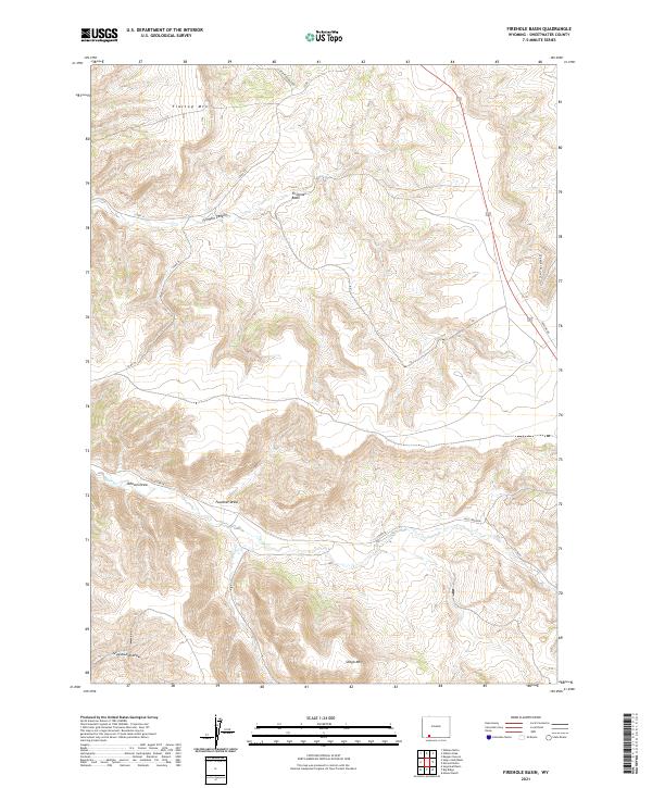 USGS US Topo 7.5-minute map for Firehole Basin WY 2021