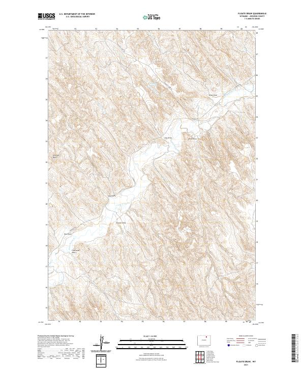 USGS US Topo 7.5-minute map for Floate Draw WY 2021