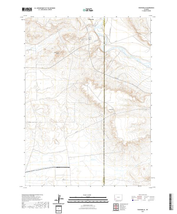 USGS US Topo 7.5-minute map for Fontenelle WY 2021