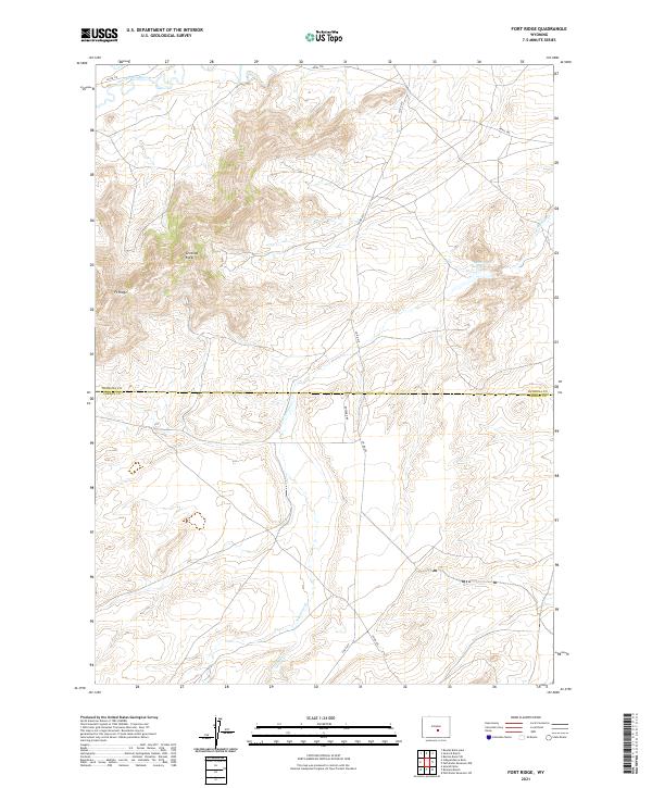 USGS US Topo 7.5-minute map for Fort Ridge WY 2021