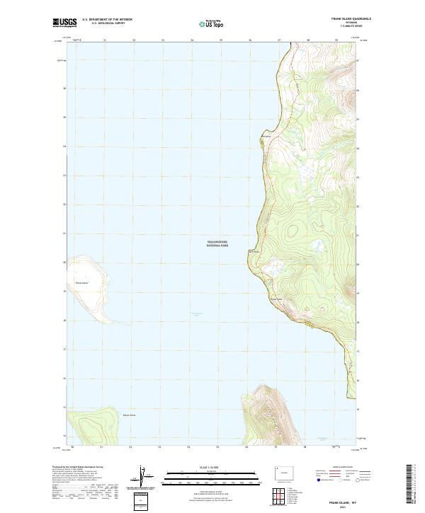 USGS US Topo 7.5-minute map for Frank Island WY 2021