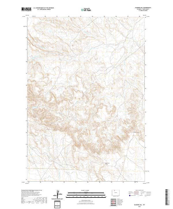 USGS US Topo 7.5-minute map for Gilmore Hill WY 2021