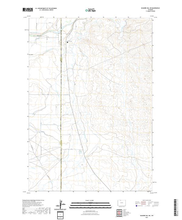 USGS US Topo 7.5-minute map for Gilmore Hill NE WY 2021