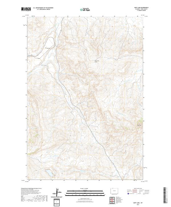 USGS US Topo 7.5-minute map for Goff Lake WY 2021