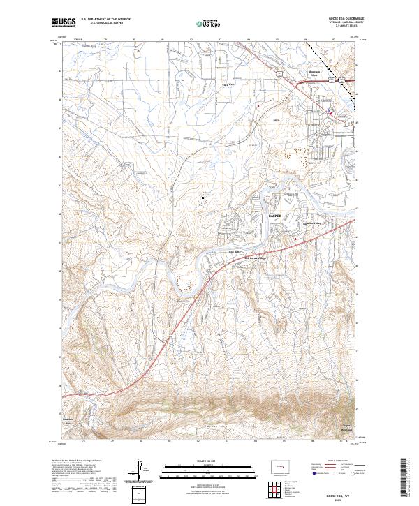 US Topo 7.5-minute map for Goose Egg WY