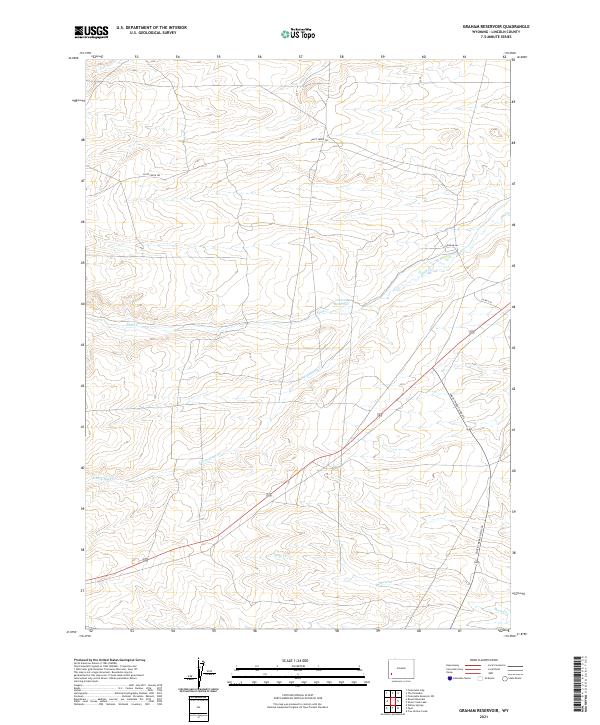 USGS US Topo 7.5-minute map for Graham Reservoir WY 2021