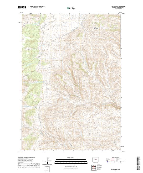 USGS US Topo 7.5-minute map for Grave Spring WY 2021