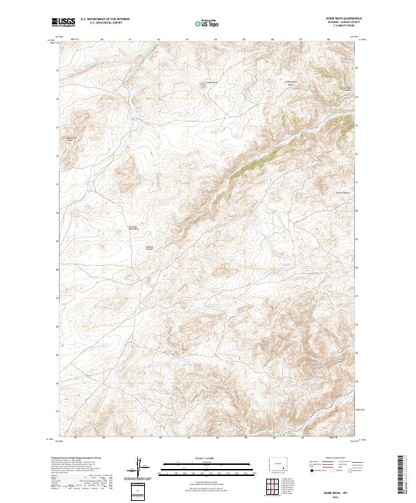 USGS US Topo 7.5-minute map for Guide Rock WY 2021