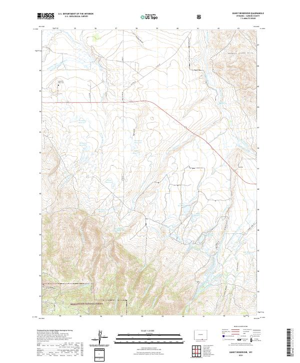 USGS US Topo 7.5-minute map for Gunst Reservoir WY 2021