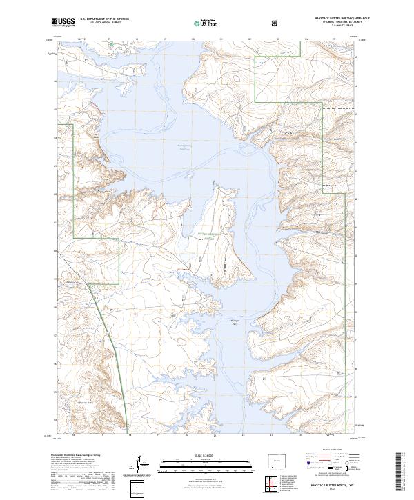 US Topo 7.5-minute map for Haystack Buttes North WY