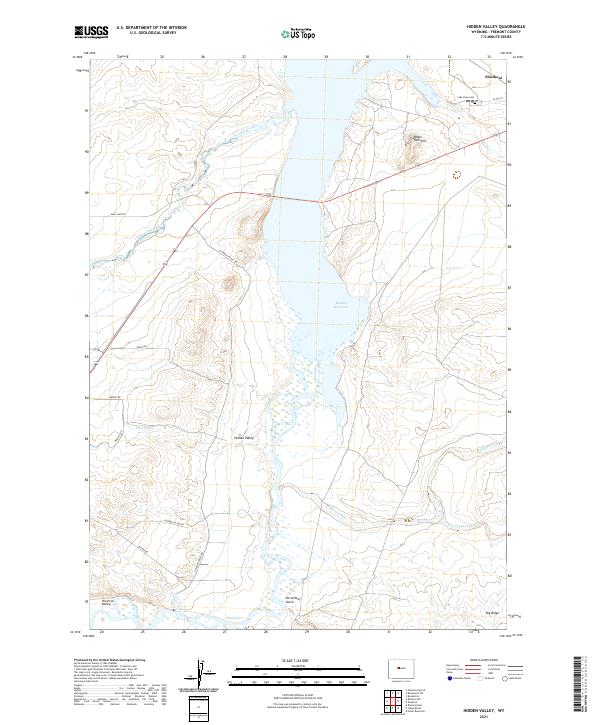 USGS US Topo 7.5-minute map for Hidden Valley WY 2021