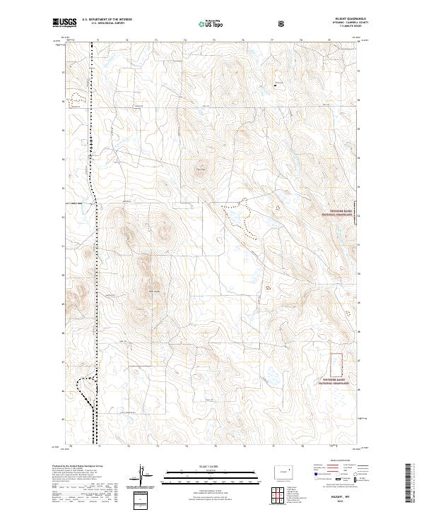 USGS US Topo 7.5-minute map for Hilight WY 2021