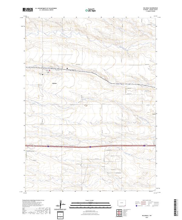 US Topo 7.5-minute map for Hillsdale WY