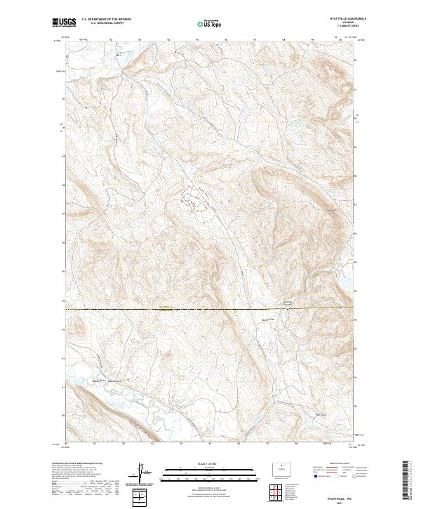 USGS US Topo 7.5-minute map for Hyattville WY 2021