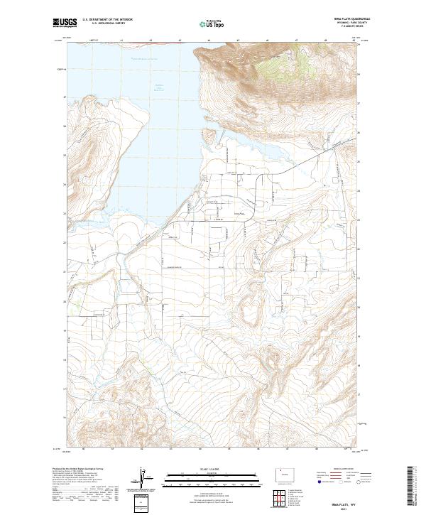 USGS US Topo 7.5-minute map for Irma Flats WY 2021