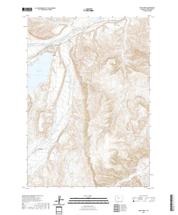 USGS US Topo 7.5-minute map for Iron Creek WY 2021