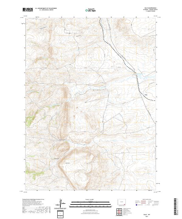 USGS US Topo 7.5-minute map for Islay WY 2021