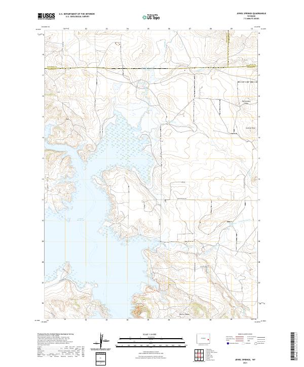 USGS US Topo 7.5-minute map for Jewel Springs WY 2021